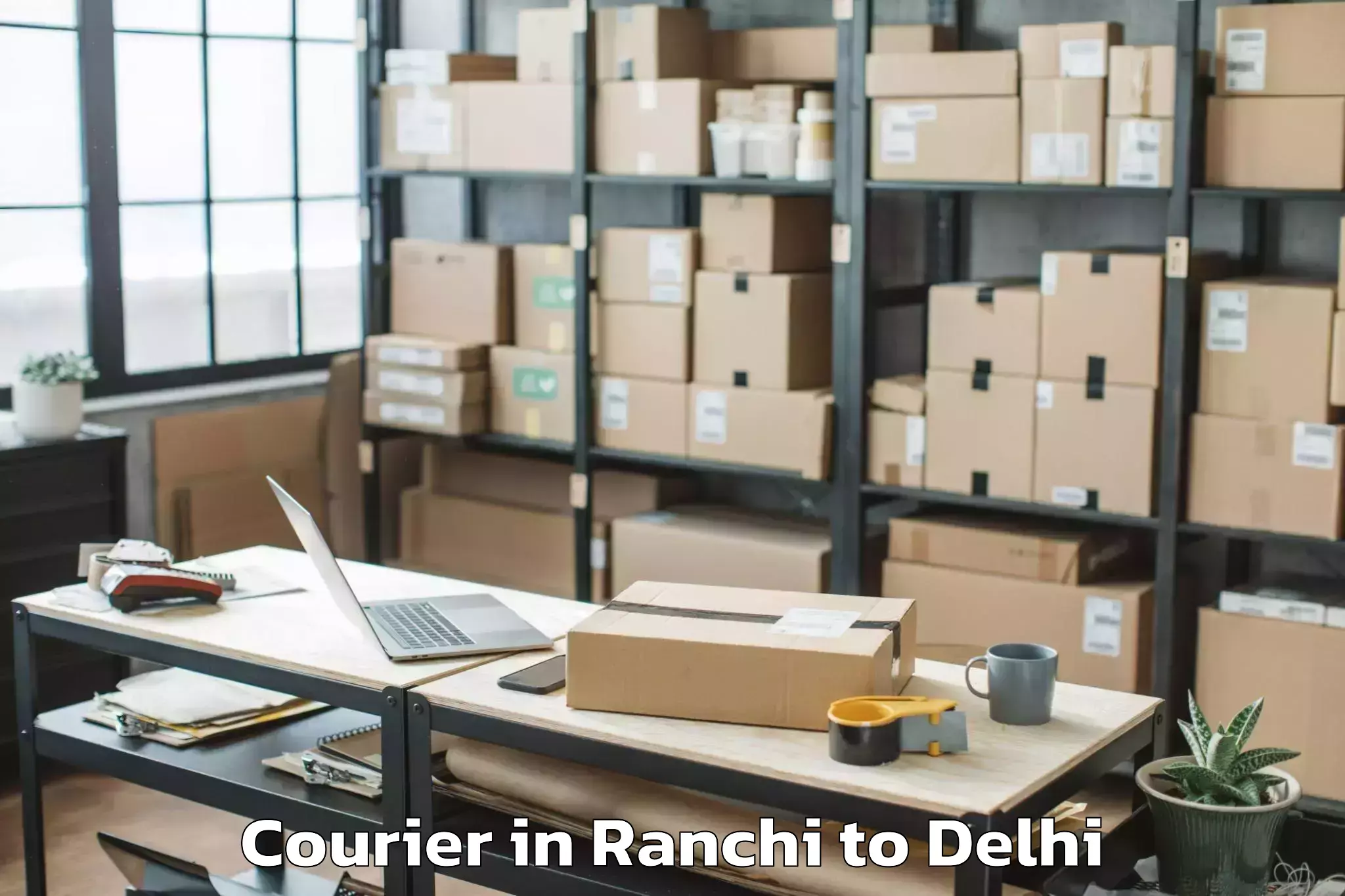 Easy Ranchi to Flatted Factory Complex Okhla Courier Booking